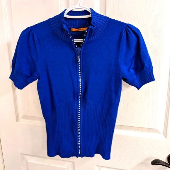 3 for $15 Blue sequinned cardigan - Picture 1 of 4